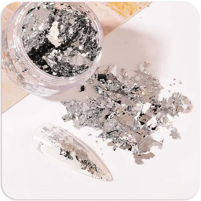 Nail Foil Flakes (SILVER)