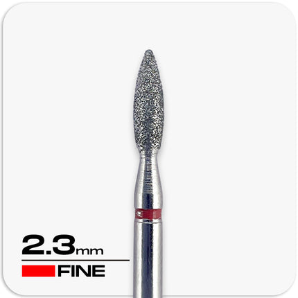 Diamond Nail Drill Bit | Flame 2.3mm (Red)