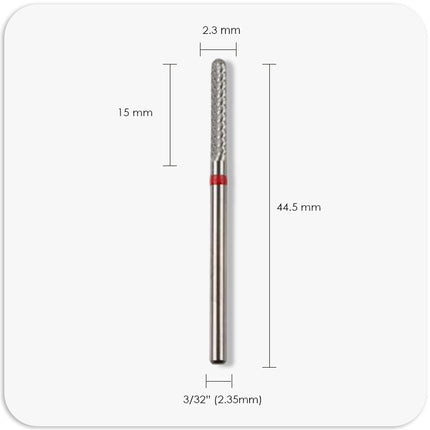 Carbide finger Nail Drill Bit (Red)