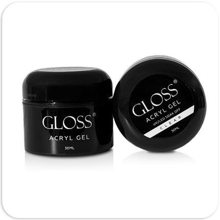 Acryl Gel GLOSS Clear (transparent) in tube, 30 ml