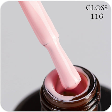 Gel polish GLOSS 116 (pink milky), 11 ml