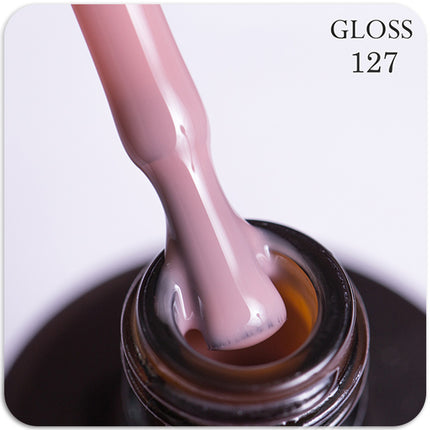 Gel polish GLOSS 127 (natural pink camouflage), 11 ml