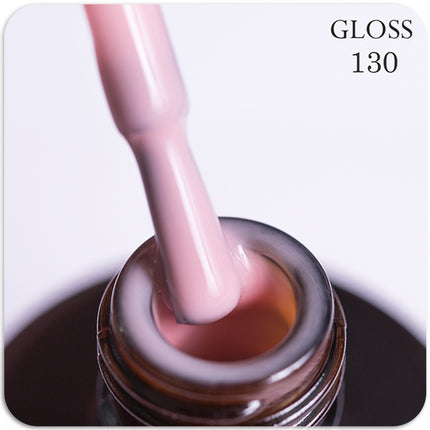 Gel polish GLOSS 130 (pale cream camouflage), 11 ml