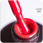 Gel polish GLOSS 220 (coral red), 11 ml