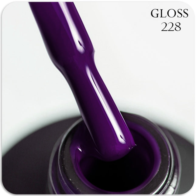 Gel polish GLOSS 228 (deep violet), 11 ml