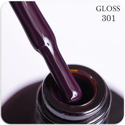 Gel polish GLOSS 301 (dark lilac), 11 ml