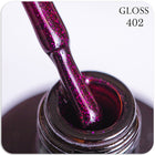 Gel polish GLOSS 402 (plum with microglittter), 11 ml