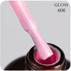 Gel polish GLOSS 406 (pink with microglitter), 11 ml