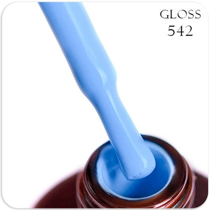 Gel polish GLOSS 542 (sky-blue), 11 ml