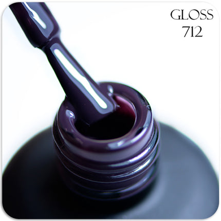 Gel polish GLOSS 712 (black currant), 11 ml
