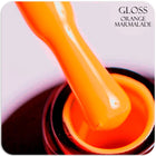 Gel polish GLOSS Orange Marmalade 504 (neon bright orange), 11 ml