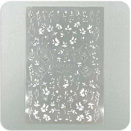 Nail Stickers #STZ-CS121 WHITE