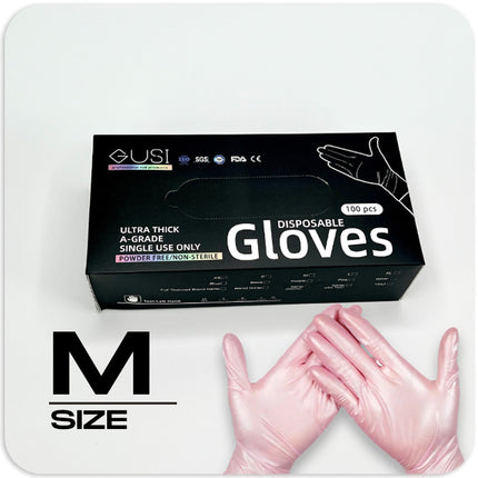 Disposable Manicure Gloves (Pink)