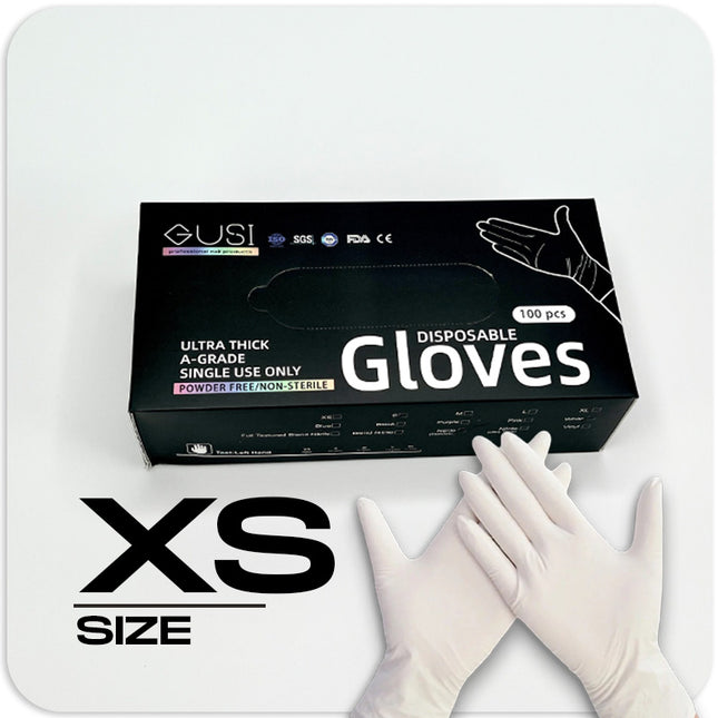 Disposable Manicure Gloves (White)